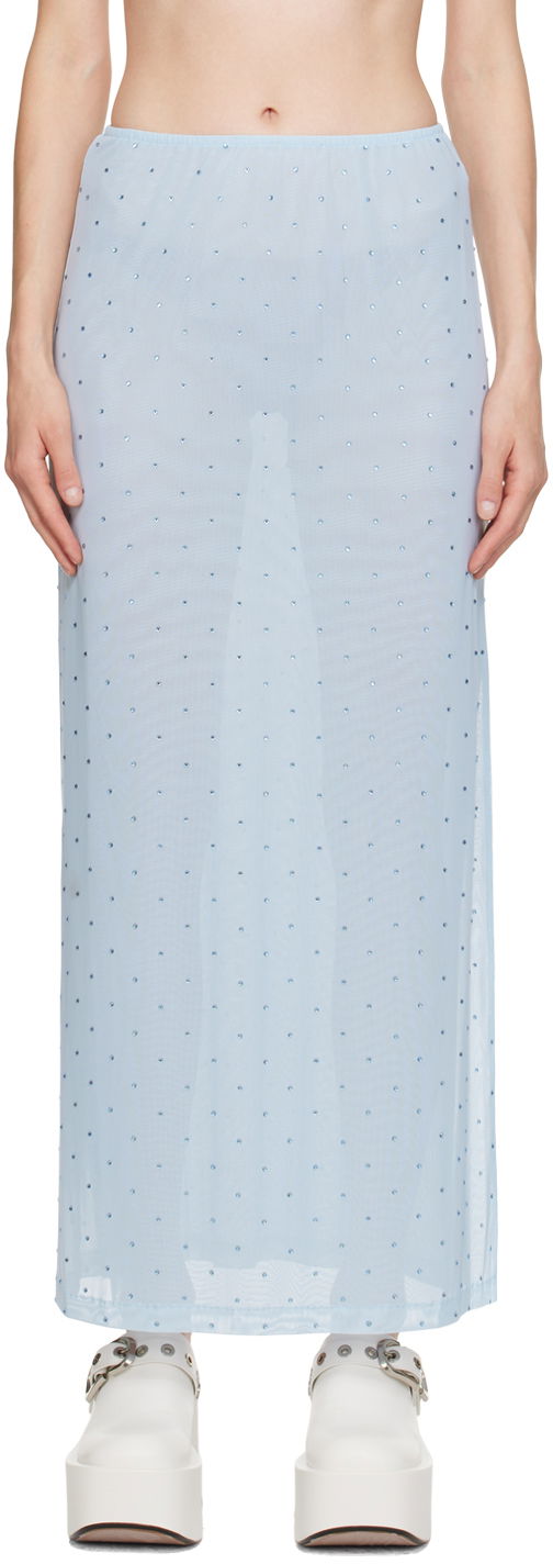 Hame Anna Sui Anna Sui Rhinestone Maxi Skirt Sininen | 1024F10