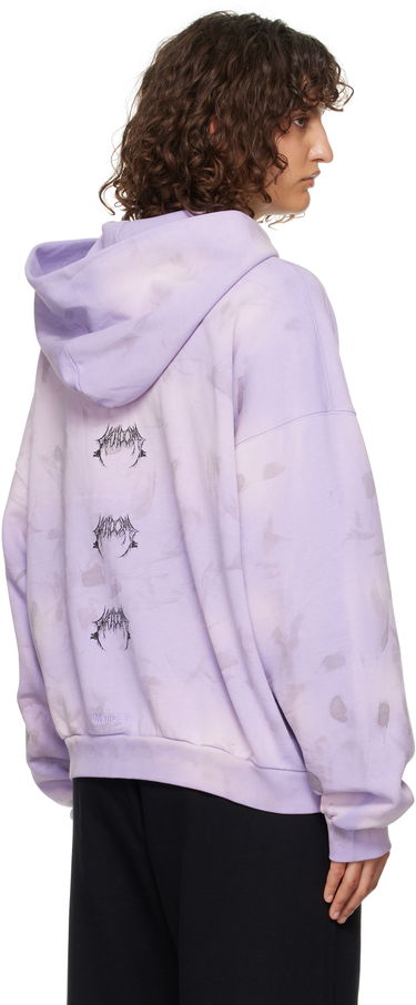 Huppari We11done Graphic Print Zip-Up Hoodie Violetti | WD-TJ3-24-878-U-PP, 2