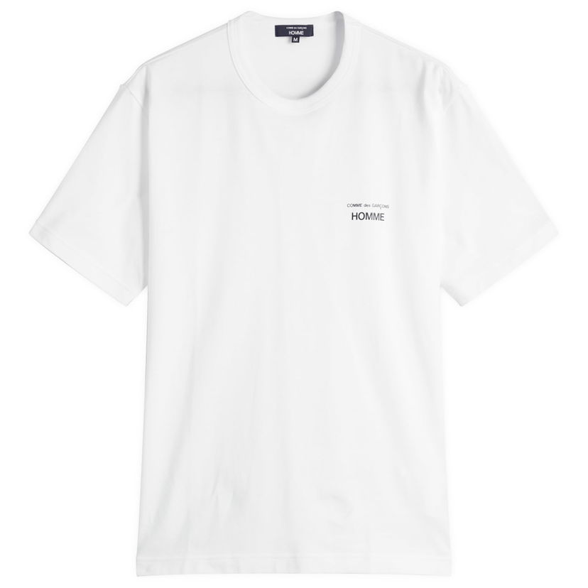 T-paita Comme des Garçons Homme Logo T-Shirt, Size Large Valkoinen | HP-T101-W25-3