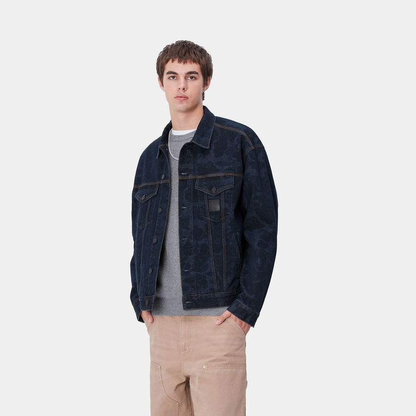 Takki Carhartt WIP Camo Print Denim Jacket Sininen | I033766_7