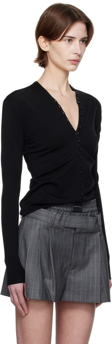 Villapaita Alexander Wang Alexander Wang Long-Sleeve Button Cardigan Musta | 1KC1253017, 1