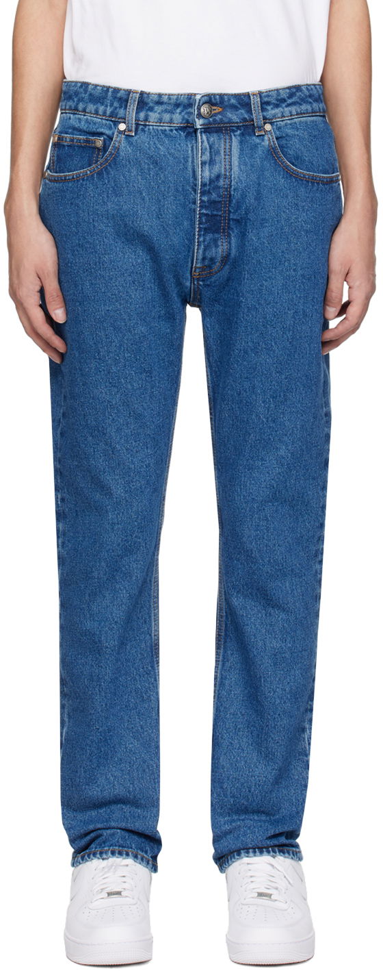 Jeans Palm Angels Monogram Jeans Tummansininen | PMYA039R24DEN0014010