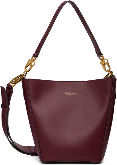 Käsilaukku rag & bone Rag & Bone Parker Leather Bucket Bag Burgundia | LE101313, 0
