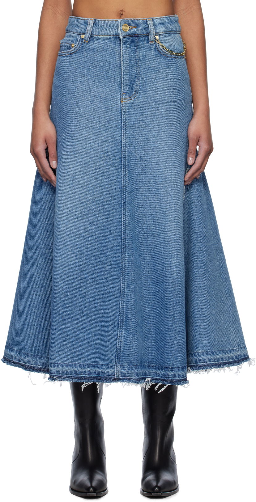 Hame GANNI GANNI Denim Midi Skirt Sininen | J1601