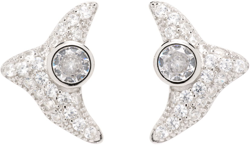 Korvakorut Collina Strada Collina Strada Trigon Crystal Stud Earrings Metallinen | XX1087