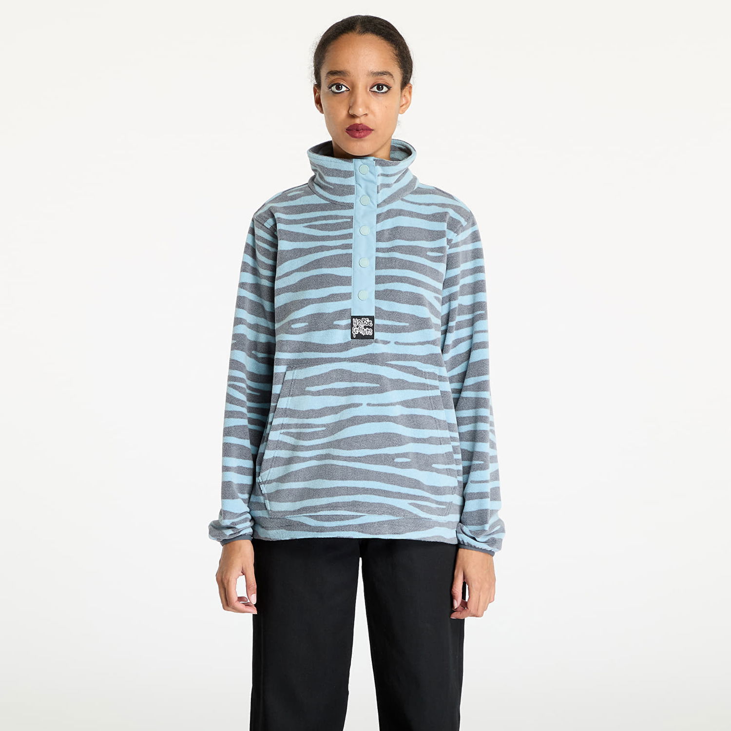 Huppari Horsefeathers Melia Sweatshirt Zebra M Turkoosi | TW040B, 0
