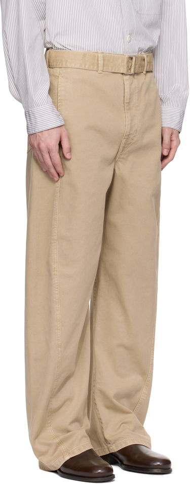 Housut LEMAIRE Lemaire Twisted Belted Pants Beige | PA326 LD1042, 4