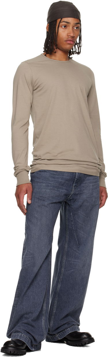 T-paita Rick Owens DRKSHDW Concordians Level LS T-shirt Beige | DU02E7260 RN, 3