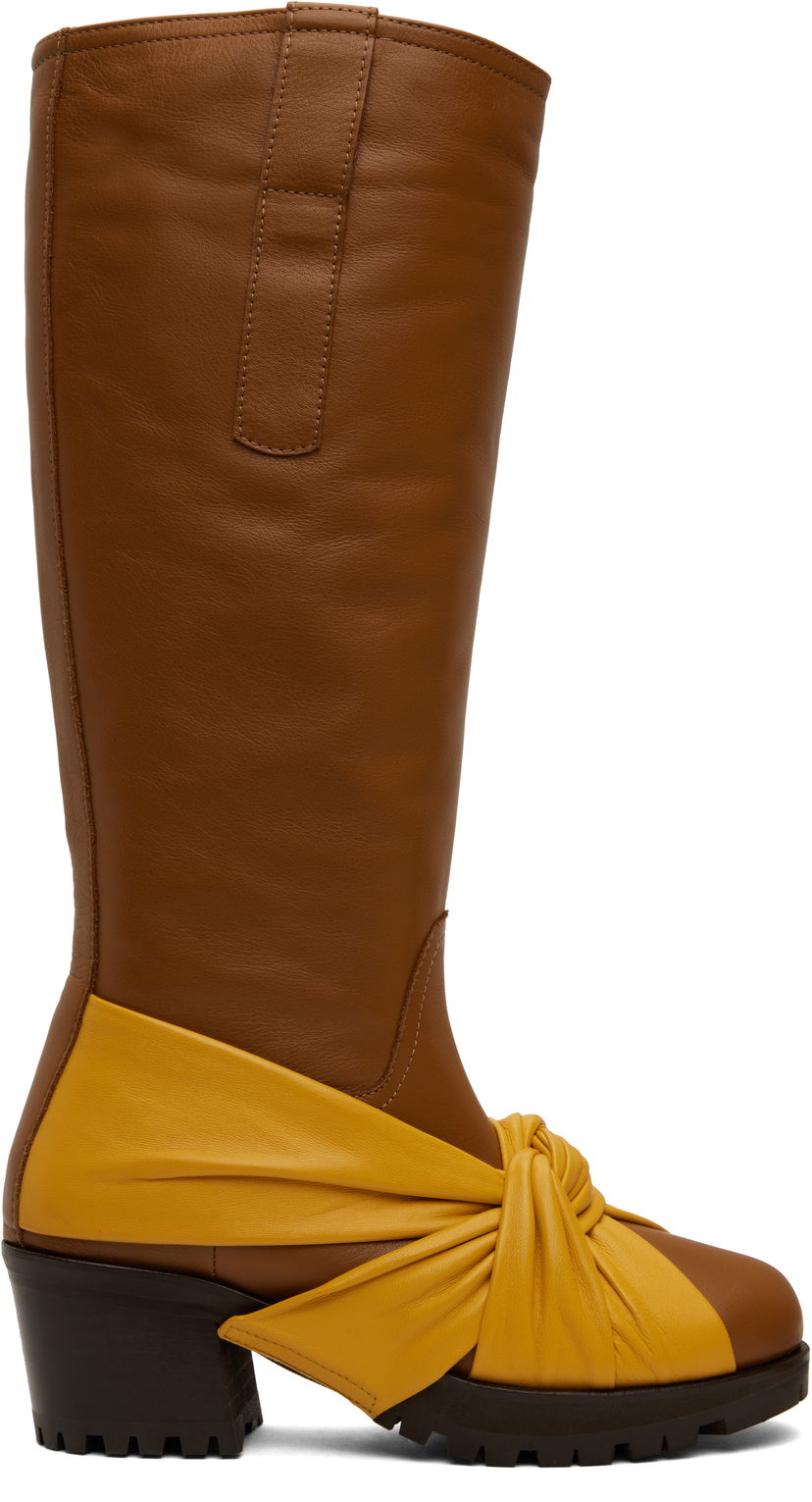 Vaatteet KIKO KOSTADINOV Kiko Kostadinov Knotted Riding Boots Ruskea | KKWAW24FT03-156