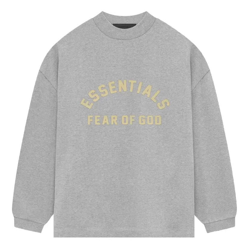 Huppari Fear of God Essentials Heavy Jersey Long-Sleeve T-Shirt Harmaa | 125SP242016F