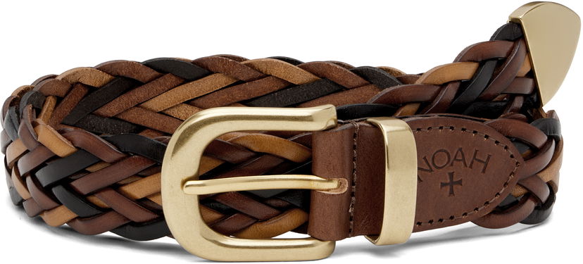 Vyöt Noah Noah Braided Leather Belt Ruskea | A291FW24BRW