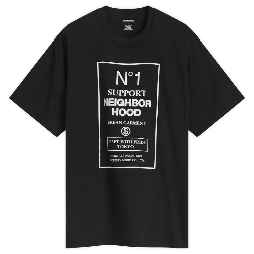 T-paita Neighborhood SS-15 Support Neighbor Hood Graphic Tee, Size L Musta | 251PCNH-ST15-BLK