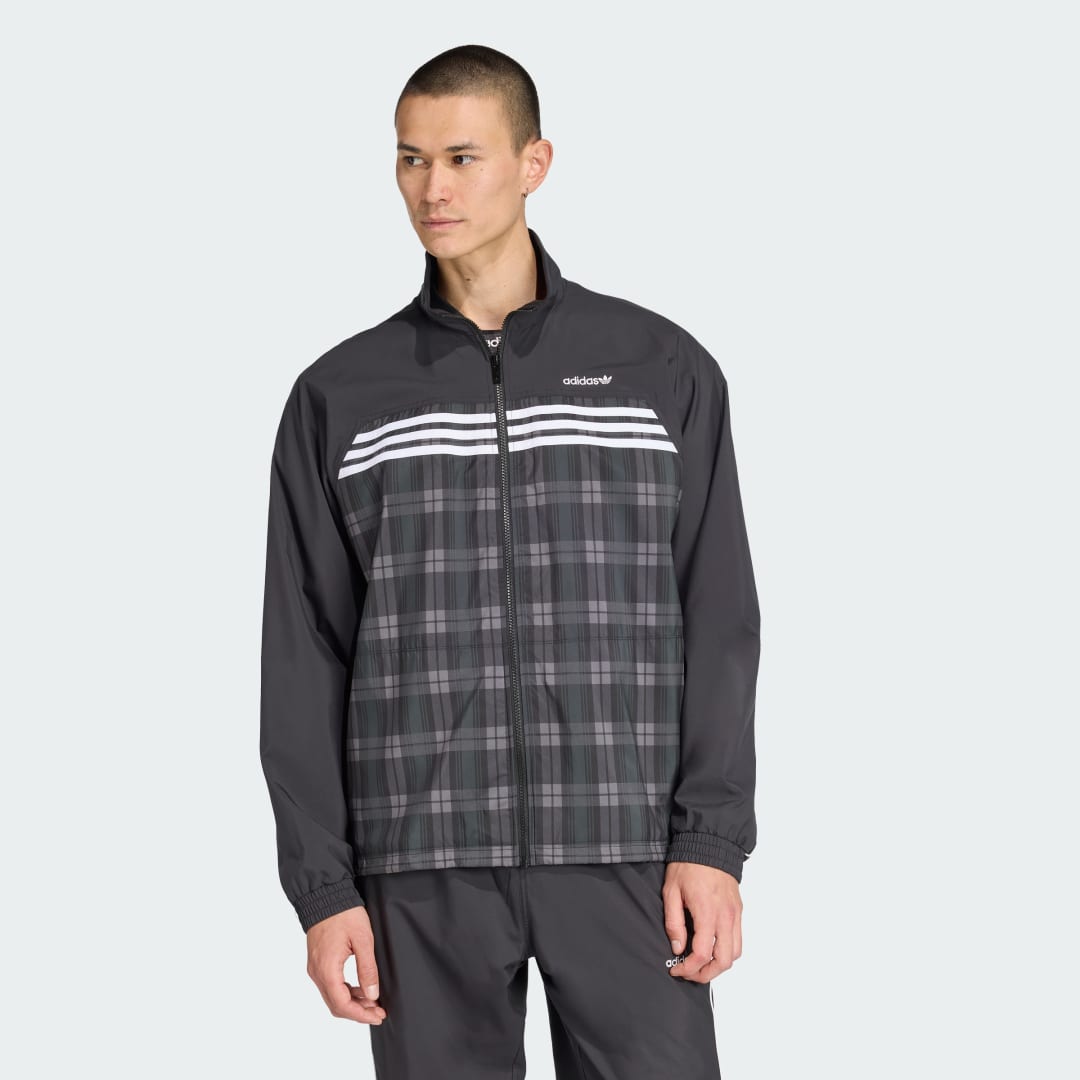 Takki adidas Performance Relaxed Fit Tartan Track Jacket Musta | JV7743, 0