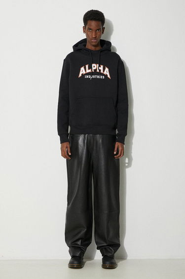 Huppari Alpha Industries Hoodie With Print Musta | 146331, 1