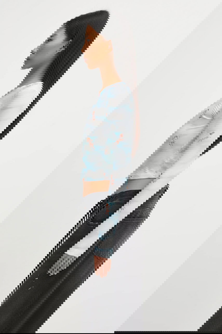 Crop top Fiorucci Beatitudo Print Long Sleeve Crop Monivärinen | W25FWTLO003LY01BL02, 1