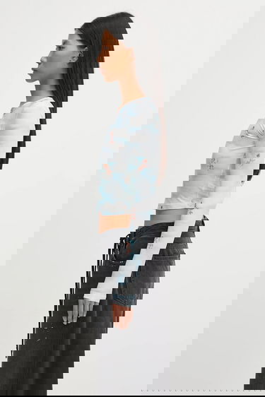 Crop top Fiorucci Beatitudo Print Long Sleeve Crop Monivärinen | W25FWTLO003LY01BL02, 1