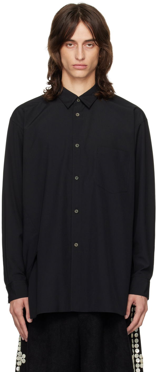 Paita Comme des Garçons Homme Plus Black Asymmetric Shirt Musta | PN-B024-051