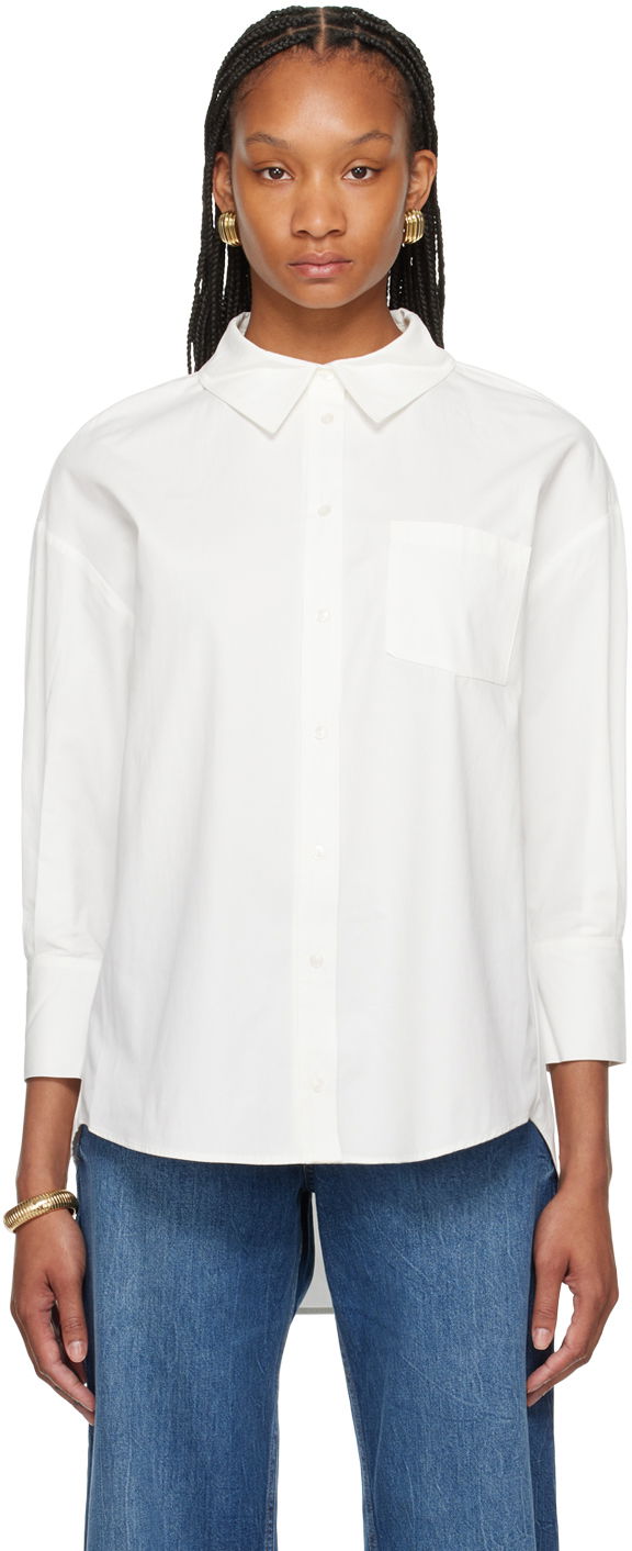 Paita Anine Bing Oversized Shirt Valkoinen | A-09-2006-100