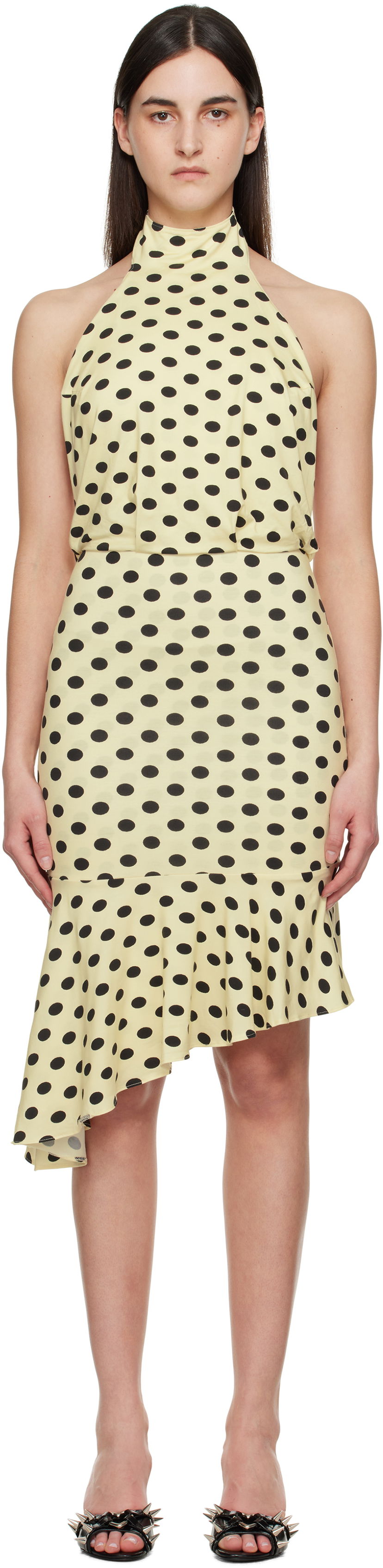 Mekko Miaou Miaou Karina Polka Dot Halter Midi Dress Keltainen | 5028TJBBNP