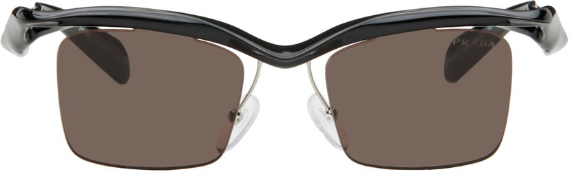 Aurinkolasit Prada Prada Twisted Frame Square Sunglasses Musta | 0PR A15S 8056262076125