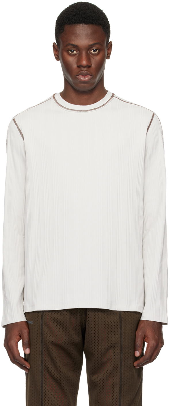 T-paita AFFXWRKS Long Sleeve Boxy Fit T-Shirt Valkoinen | SS24ML01V2