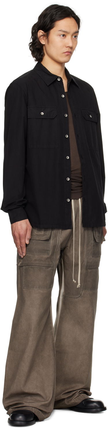 Paita Rick Owens Rick Owens DRKSHDW Hollywood Overshirt Musta | DU01E3296 P, 3