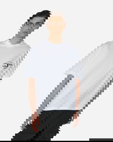 T-paita Diesel Planet Logo Print T-Shirt Valkoinen | A110790CATM 100, 0