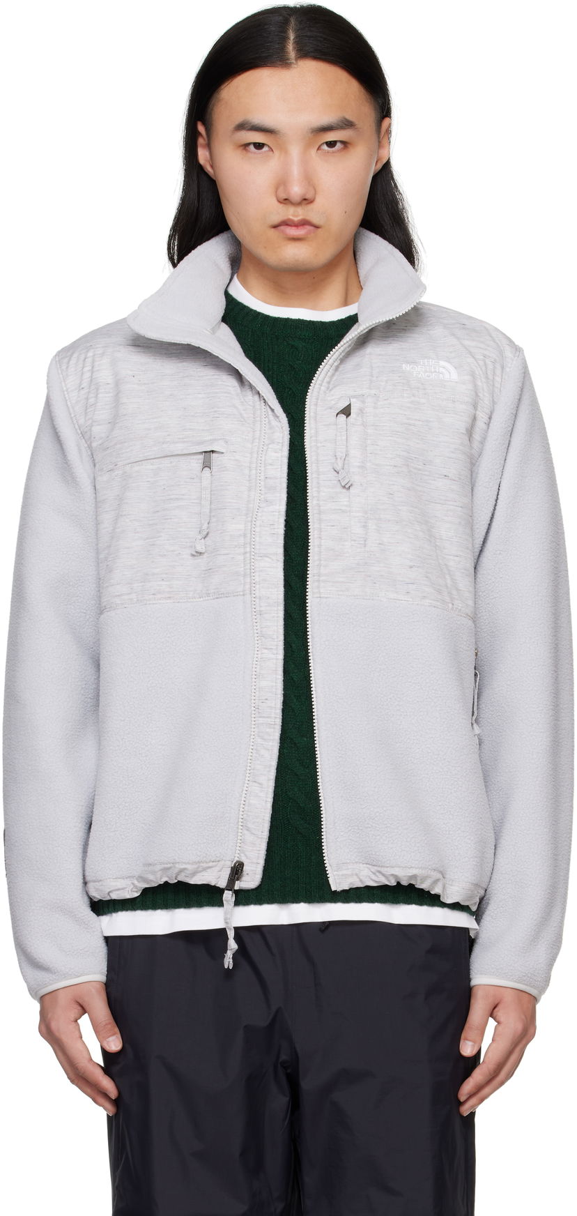 Huppari The North Face Re-Grind Denali Fleece Jacket Harmaa | NF0A8B5E