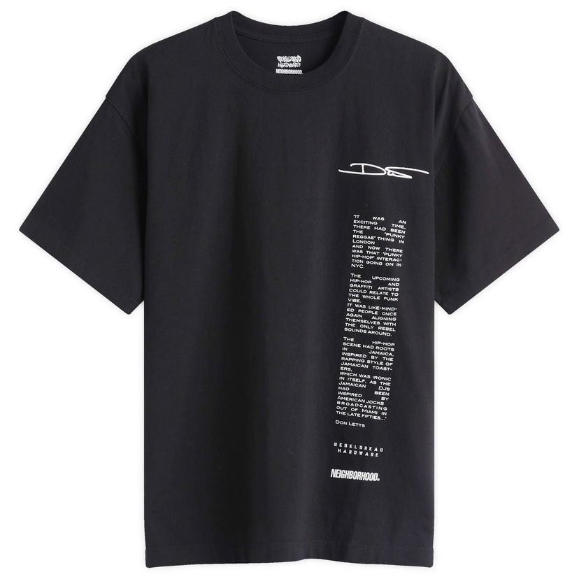 T-paita Neighborhood Neighborhood x Rebel Dread Hardware T-Shirt Musta | 242PCDRN-ST02S-BLK