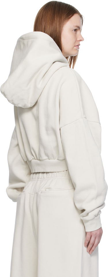 Huppari Entire Studios Entire Studios Cropped Heavy Hoodie Beige | ES2392RI, 2