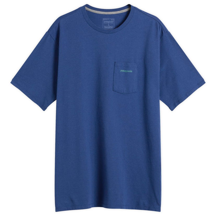 T-paita Patagonia Men's Boardshort Pocket T-Shirt, Size Small Sininen | 37655-CLMB