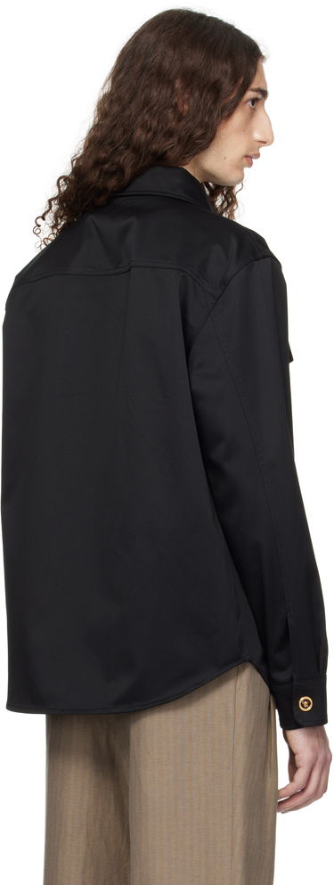 Paita Versace Versace Gabardine Overshirt Musta | 1017413_1A01718, 2