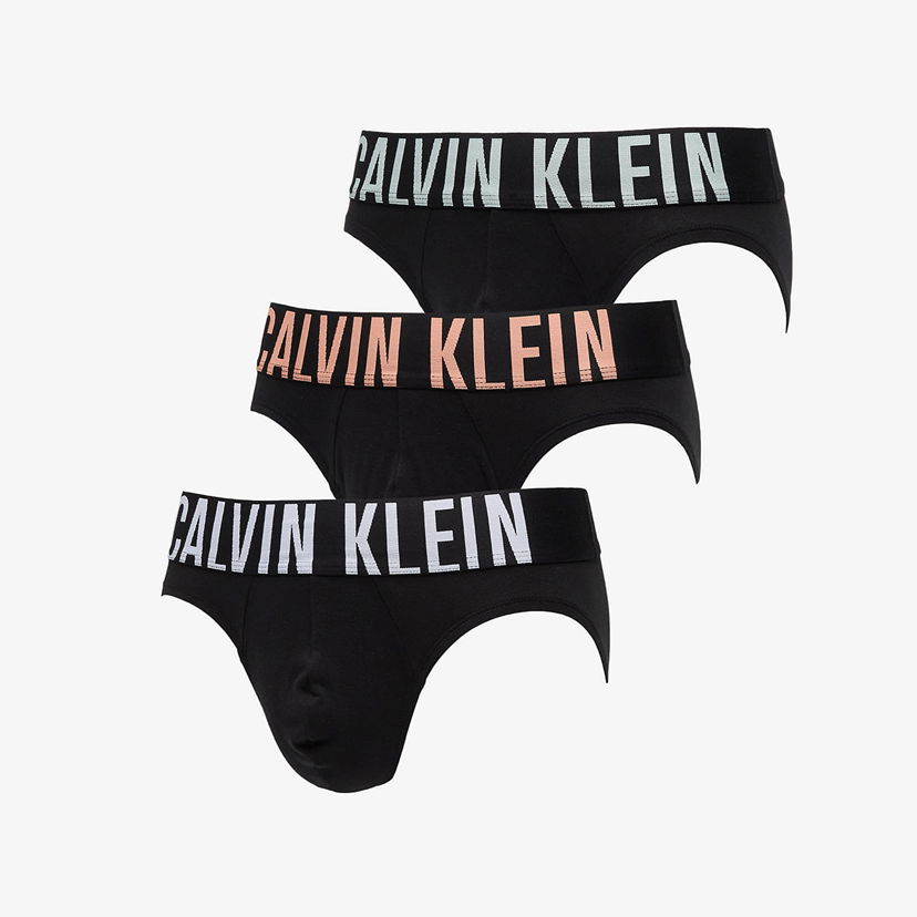 Nyrkkeilijät CALVIN KLEIN Intense Power Cotton Stretch Hip Brief 3-Pack Black Musta | 000NB3607A VVN