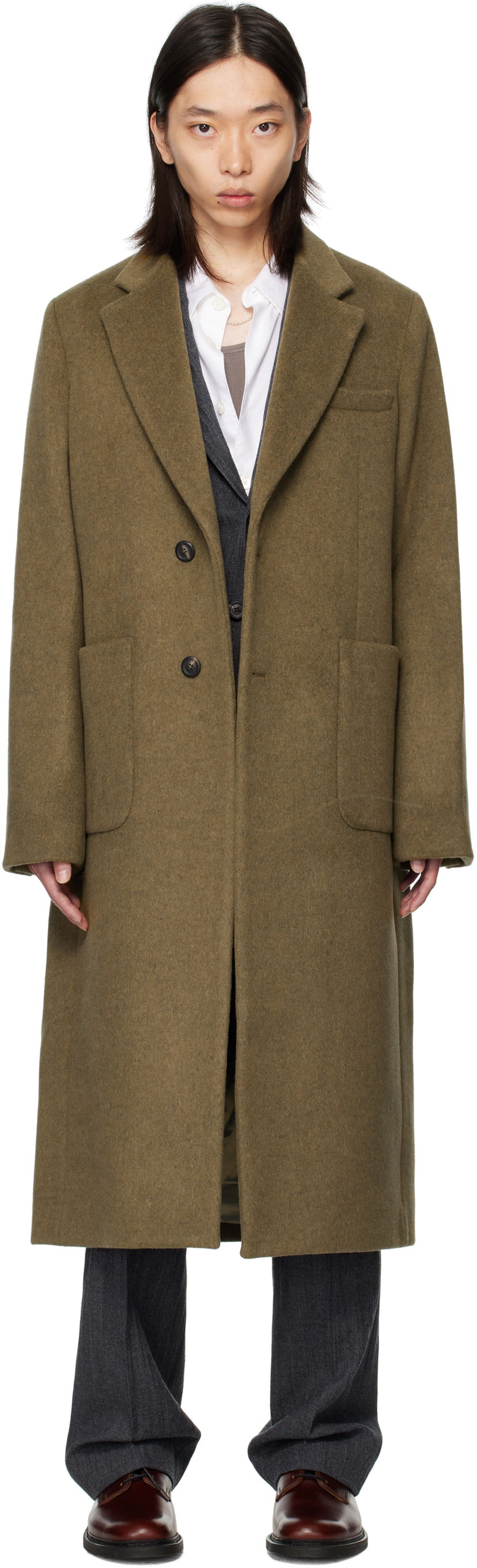 Takit OUR LEGACY Our Legacy Robe Overcoat Vihreä | M4251RD