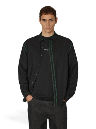 Paita Pleasures Life Button Down Musta | P23F014 BLACK