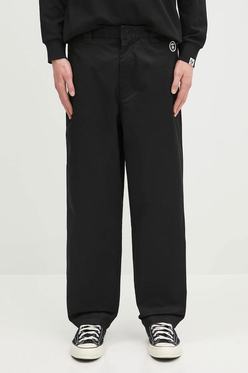 Housut AAPE by A Bathing Ape AAPE Now Woven Pants Musta | AAPPTMB619XXN