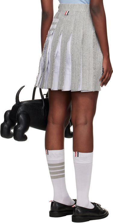 Hame Thom Browne Thom Browne Classic Pleated 4-Bar Miniskirt Harmaa | FGC724T-F0512, 2