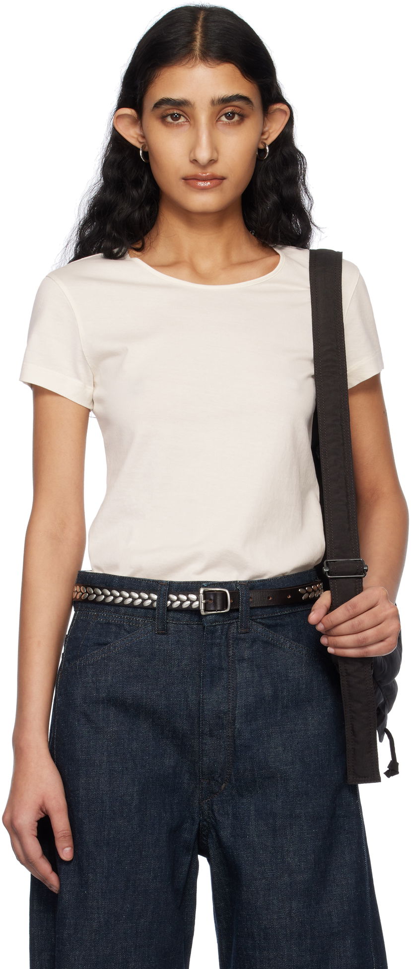 T-paita LEMAIRE Lemaire Fitted T-Shirt Valkoinen | TO1352 LJ1018