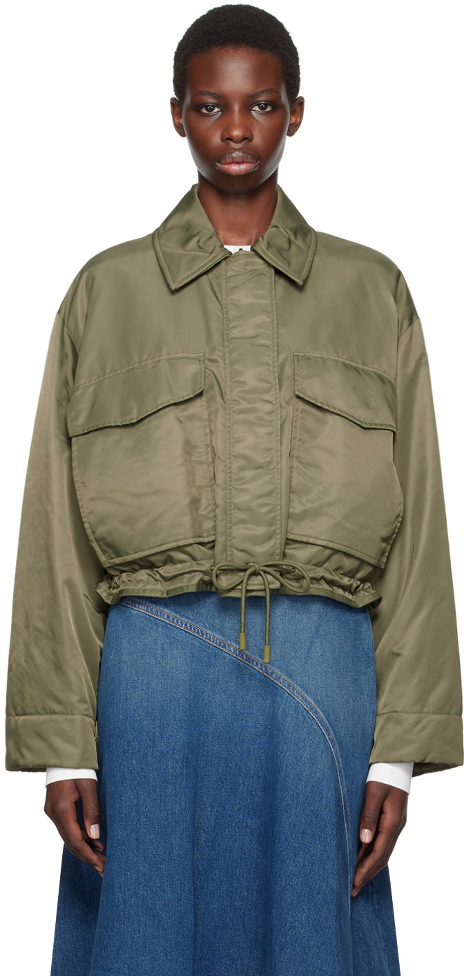 Bomber-takki Max Mara Weekend Max Mara Water-Repellent Reversible Bomber Jacket Vihreä | 2425486031600
