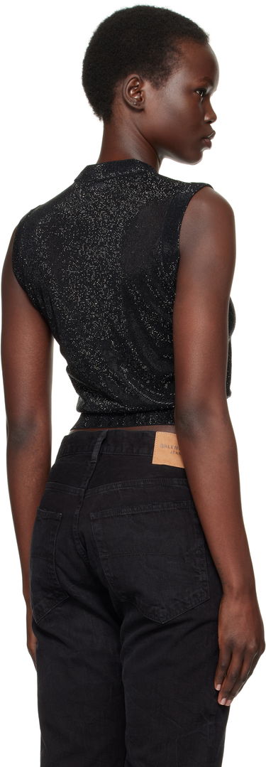 Tankkitoppi Alexander Wang Mock Neck Hotfix Tank Top Musta | 1KC1251078, 2