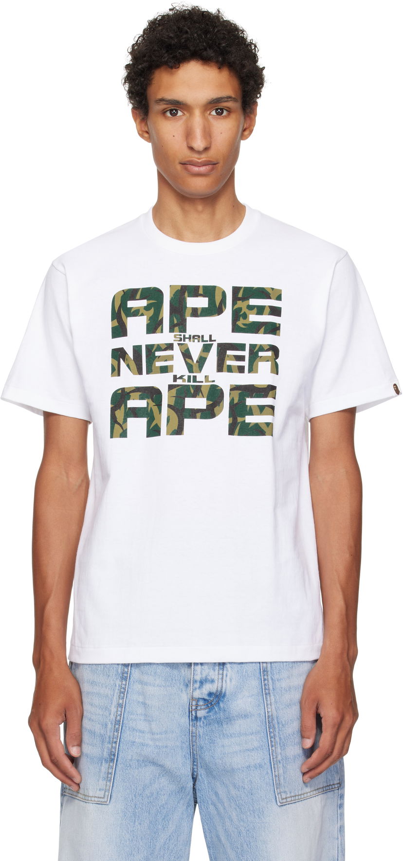 T-paita BAPE A Bathing Ape 'ASNKA' Trial Camo T-Shirt Valkoinen | 001TEL301036M