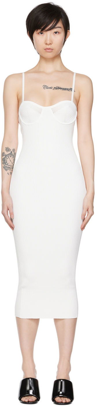 Mekko Helmut Lang Helmut Lang Bra Midi Dress Valkoinen | M04HW702