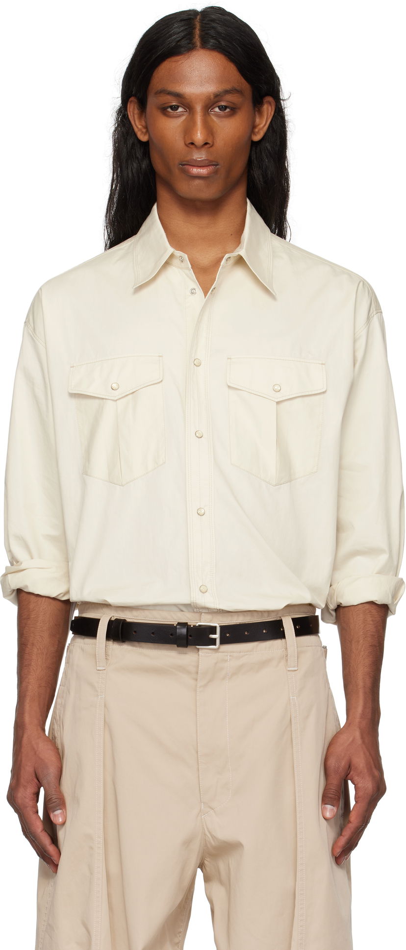 Paita LEMAIRE Lemaire Western Shirt Beige | SH1145 LF1207
