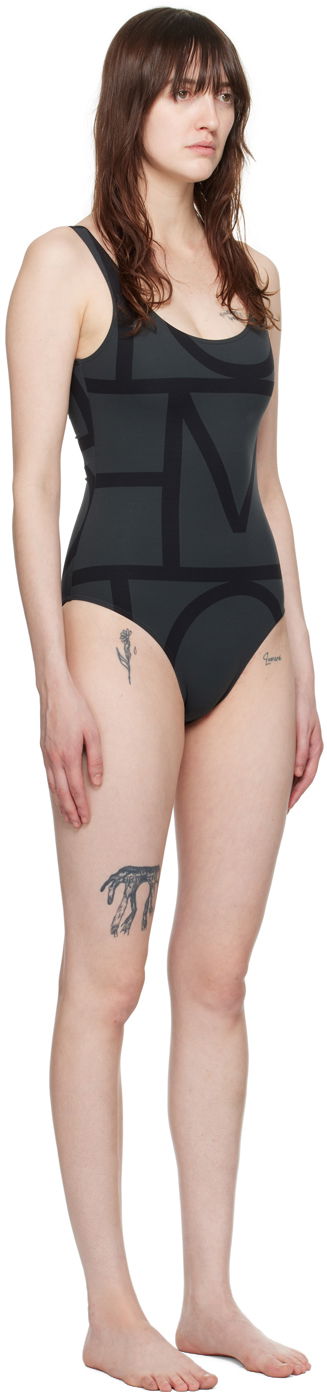 Uimapuvut TOTEME One-Piece Monogram Swimsuit Musta | 213-842-795, 4