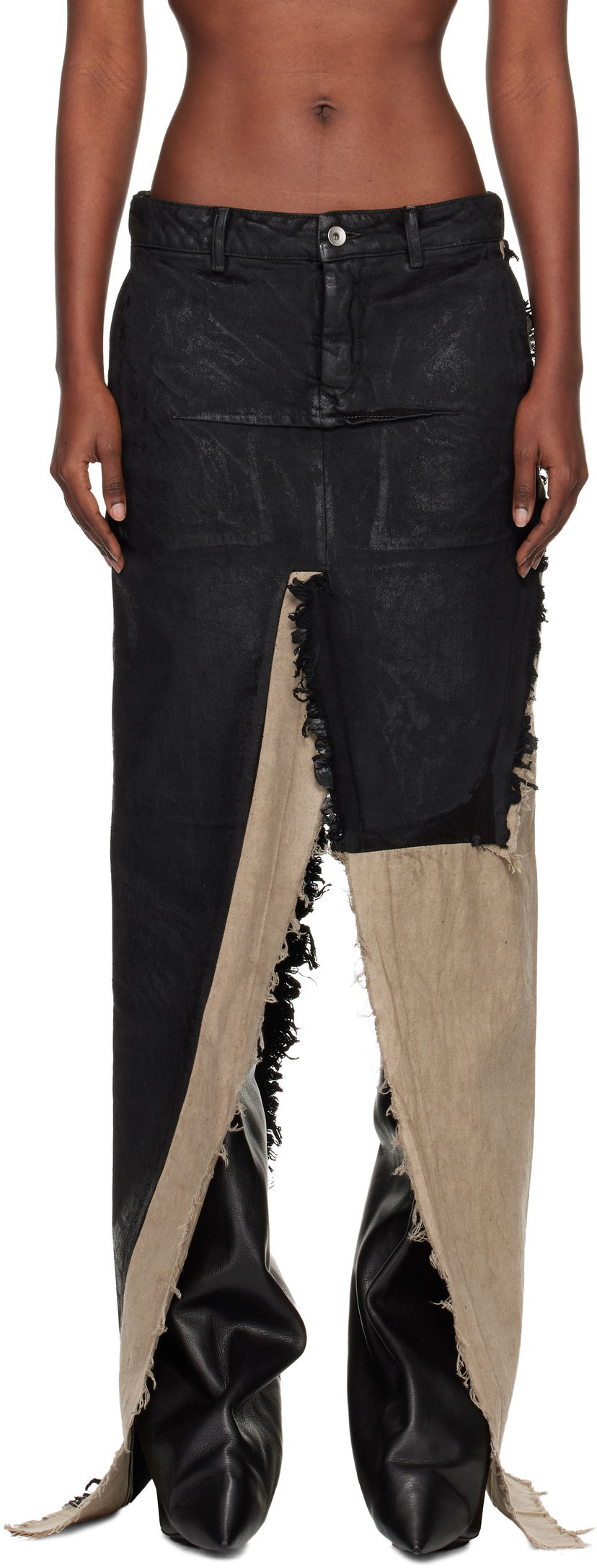 Hame Rick Owens Concordians Sliced Denim Maxi Skirt Monivärinen | RO02E4393 BMC921
