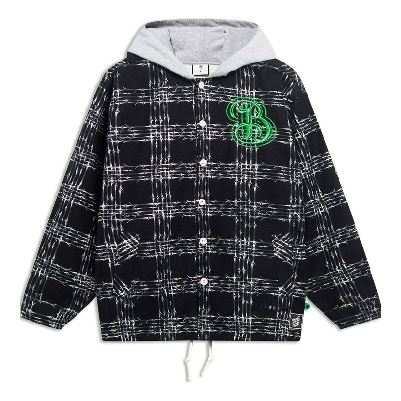 Takki Li-Ning Anti Warrior Embroidered Hooded Jacket Musta | AFDSD97-1