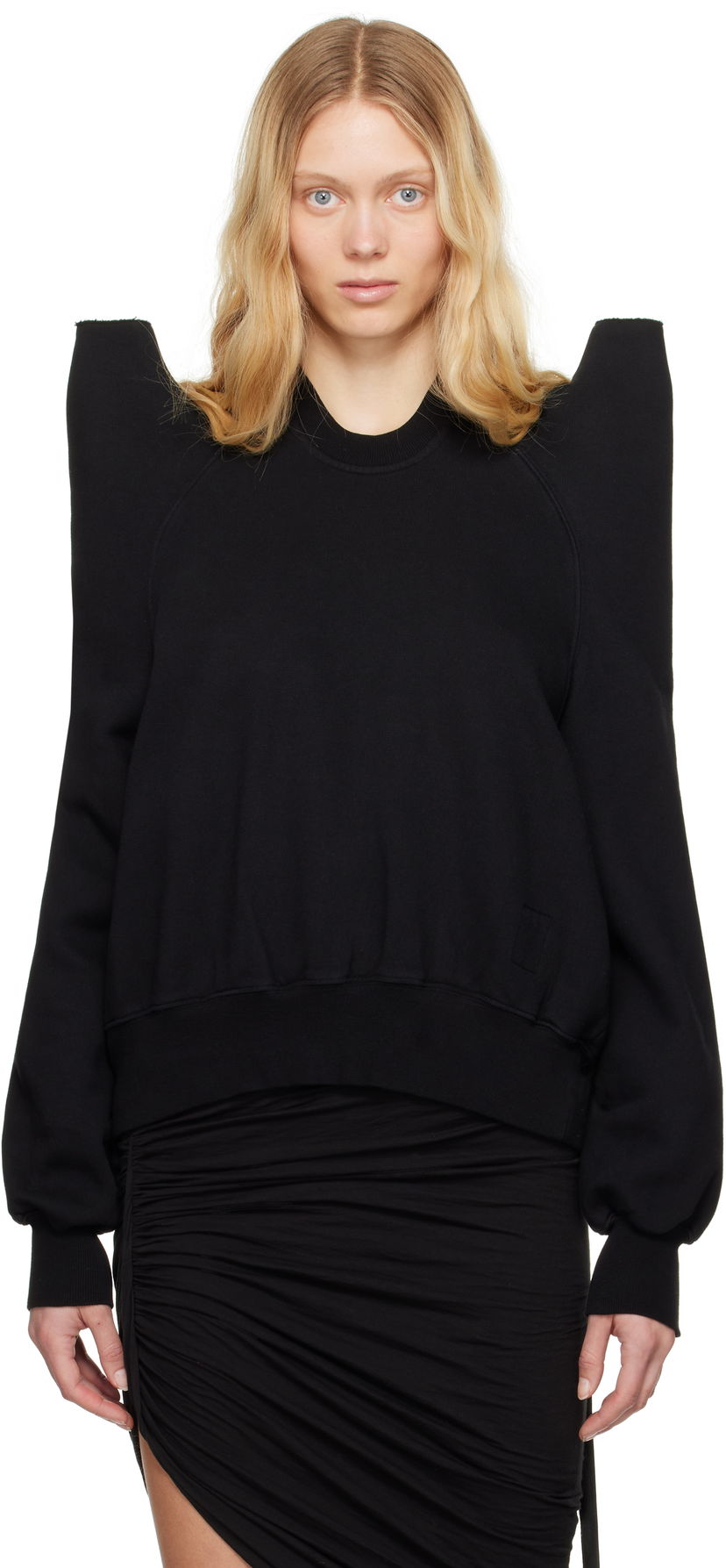 Villapaita Rick Owens Rick Owens DRKSHDW Hollywood Tecsweat Sweatshirt Musta | DS01E3224 F