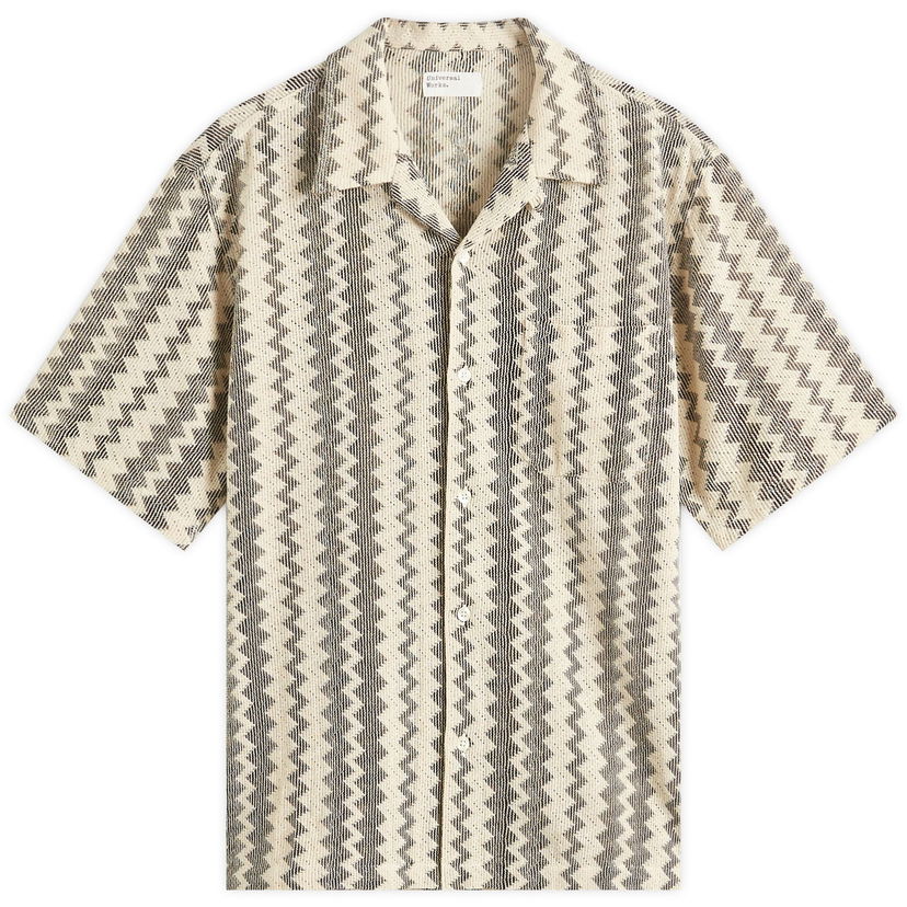 Paita Universal Works Universal Works Lattice Road Shirt, Size Large Beige | P32065-CHC