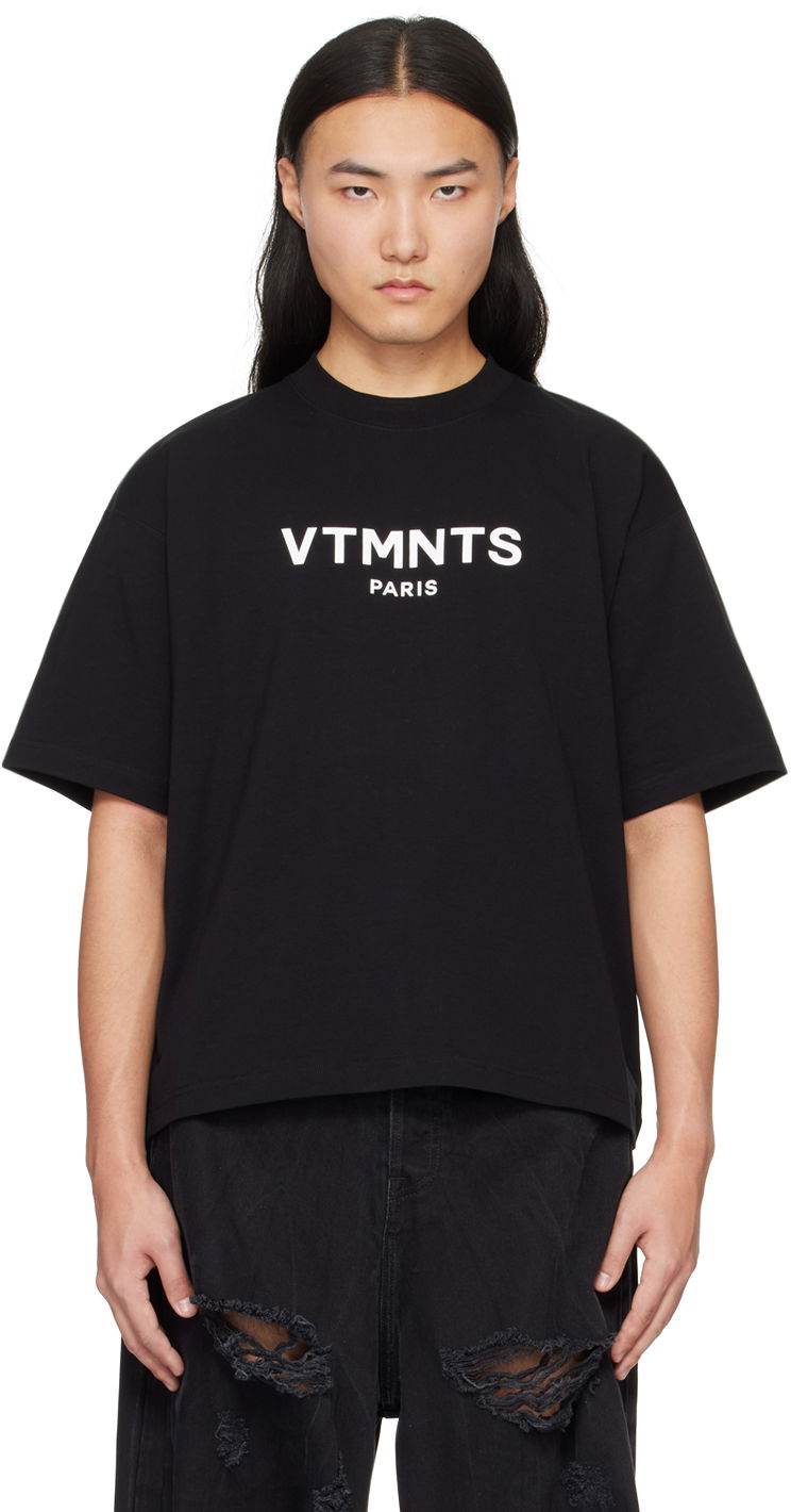 T-paita VETEMENTS Paris Logo T-Shirt Musta | VL20TR100B