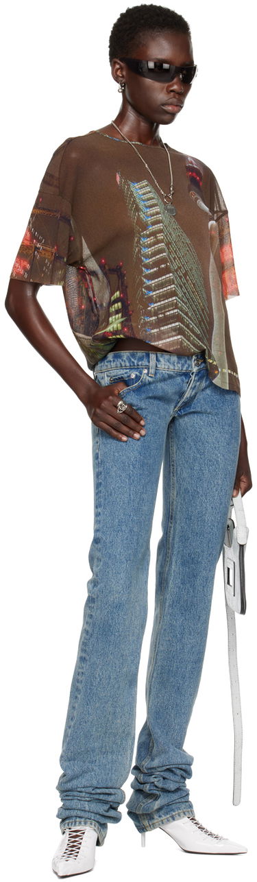 T-paita Jean Paul Gaultier Jean Paul Gaultier Shayne Oliver Edition City Graphic T-Shirt Ruskea | 24/27-U-TS080-T551-60405030, 4